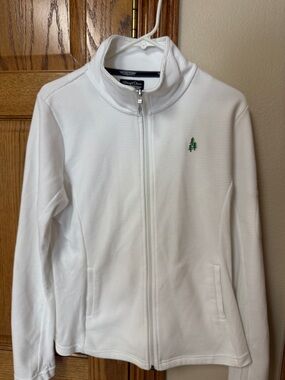 Club Room Women's White Full-Zip Jacket